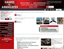 Tablet Screenshot of casselauctions.com